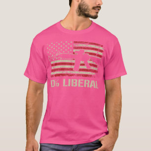 Camiseta 0 Liberal Zero Percentual Ar15 Estados Unidos Band