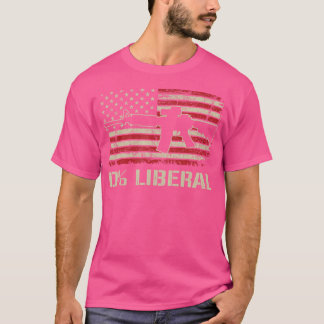 Camiseta 0 Liberal Zero Percentual Ar15 Estados Unidos Band