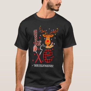 Camiseta 0 Love Dental Natal Rena Dentista Dental Quadrada