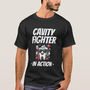 Camiseta 0 Lutador Contra Cáries Em Ação Odontologia Dentis