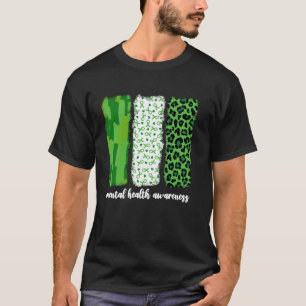 Camiseta 0 Mês de Conscientização da Saúde Mental Fita Verd