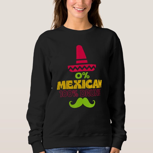Camiseta 0 Mexicano 100 Bebado Cinco De Mayo De Drinko (Frente)