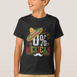 Camiseta 0% Mexicano Cinco De Mayo Fiesta Sombrero Funny Me