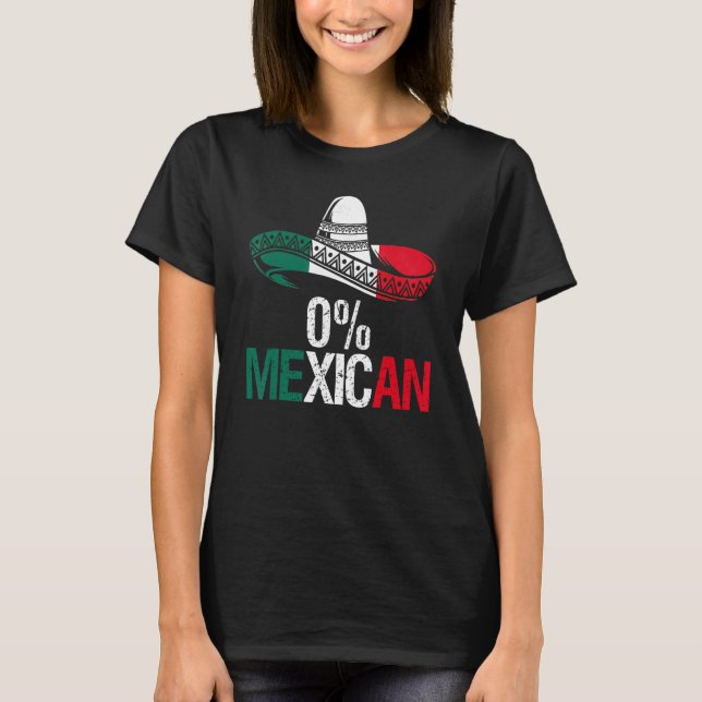 Camiseta 0 Mexicano Com Sombrero E Bigode Para Cinco De (Frente)