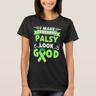 Camiseta 0 Paralisia Cerebral Verde Faixa de Conscientizaçã