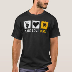 Camiseta 0 Paz Amor Dental Dentista Cirurgião Dentista Hig