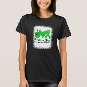 Camiseta 0 Paz Amor Esperança Para a Consciência da Saúde M
