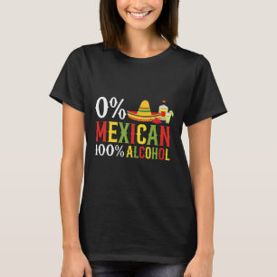 Camiseta 0% Por Cento Do México 100% Tequila Sombrero Cinco