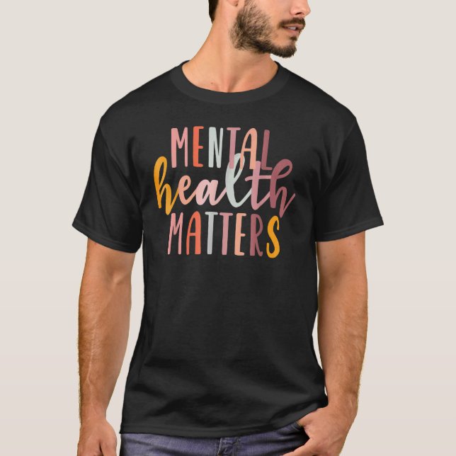 Camiseta 0 Presente Saúde Mental Importa Cérebro Humano Doe (Frente)
