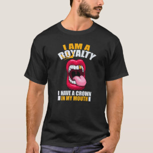 Camiseta 0 Realeza Com Uma Dor De Coroa Dentista Lábios Sar