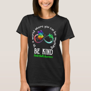 Camiseta 0 Seja Gentil Laço Verde Borboleta Conscientização