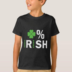Camiseta 0% Sorte do Trevo Irlandês Zero Porcento Irlandês