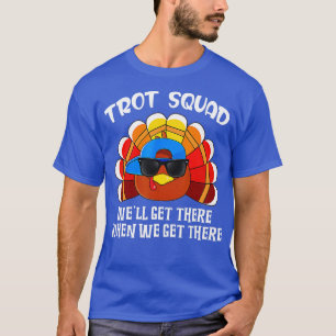 Camiseta 0 Turquia Trot Squad Engraçado Ação de Graças Corr