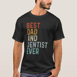 Camiseta 0 Vintage Anos 70 Retro Melhor Pai E Dentista