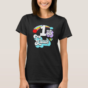 Camiseta 1ª Série Arco-íris Volta às Aulas Primeiro Ano Ens