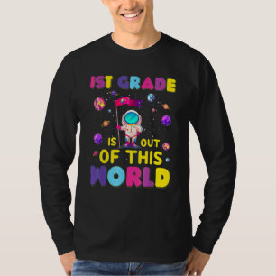 Camiseta 1ª Série é Fora deste Mundo Astronauta Fofo Costas