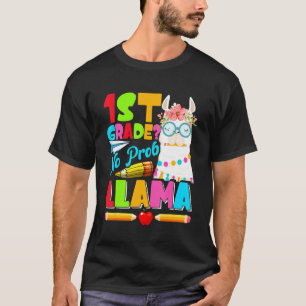 Camiseta 1ª Série Llama Sem Problema Primeiro Dia de Volta 