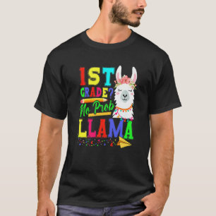 Camiseta 1ª Série Sem Problema Llama Volta às Aulas Primeir