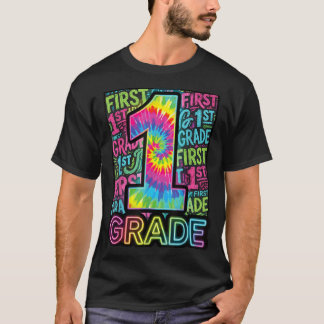 Camiseta 1ª Série Tie Dye Retro Legal Colorido Volta À