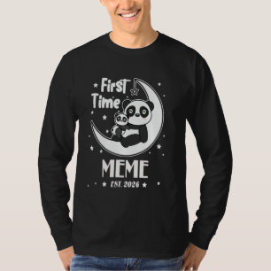 Camiseta 1ª Vez Meme EST. 2026 Corações em Dia de as mães