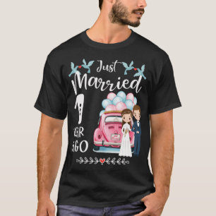 Camiseta 1º Aniversário - Casados há 1 Ano