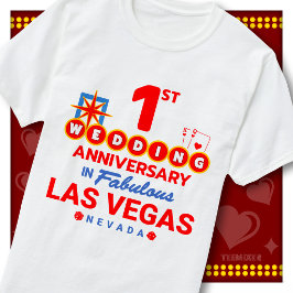 Camiseta 1º Aniversário de Casamento Fabuloso Casal de Las
