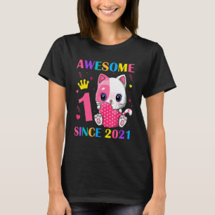 Camiseta 1º aniversário Raparigas de 1 Ano Incrível Desde 2