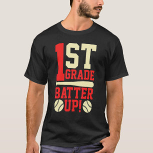 Camiseta 1º ano Acaba de Bater Beisebol Softbol De Volta à