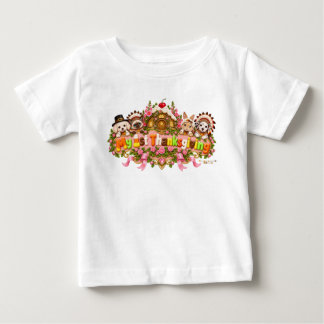 Camiseta 1º Dia de Ação de Graças do Bebê Cachorrinho Gatin