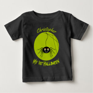 Camiseta 1º Halloween Assustador Aranha Personalizado
