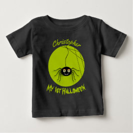 Camiseta 1º Halloween Personalizado Aranha Assustadora