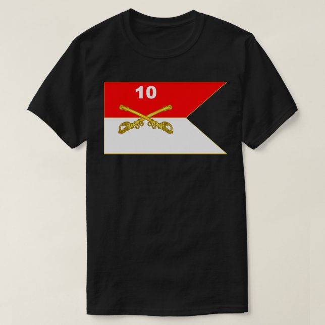 Camiseta 10ª Cavalaria Guidon (Frente do Design)