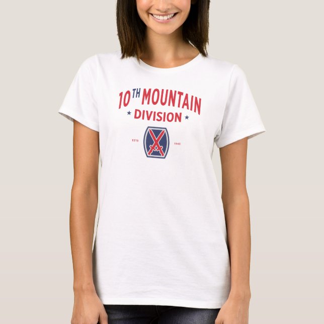 Camiseta 10ª Divisão de Montanha "Montanheiras" Mulheres (Frente)
