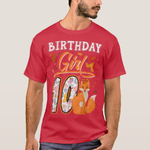 Camiseta 10ª Menina de Aniversário Bonita do Zoológico do F