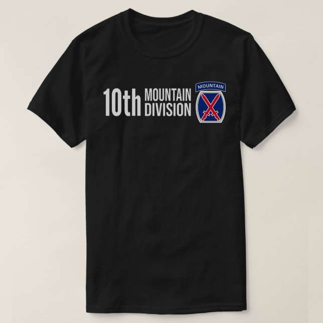 CAMISETA 10ª MONTANHA DIVISION ARMY INFANTRY USA VETERA (Frente do Design)