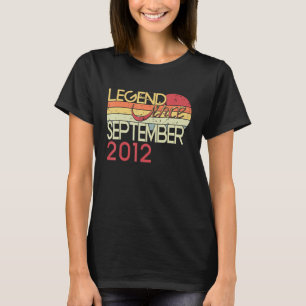 Camiseta 10º Aniversário, 10 Anos Legenda Desde setembro