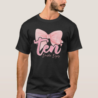 Camiseta 10º Aniversário Arco Coquette Rosa 10 Anos