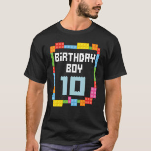 Camiseta 10º aniversário Boy master builder 10 anos