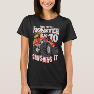 Camiseta 10º Aniversário Crianças Este Pequeno Caminhão Mon