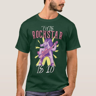 Camiseta 10º Aniversário da Guitarra de Rockstar Unicorn
