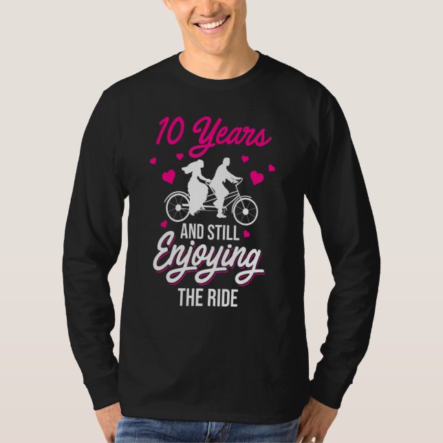 Camiseta 10º aniversário de casamento de 10 anos, divertind (Frente)