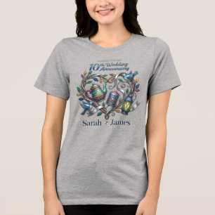 Camiseta 10º Aniversário de Casamento de Lata Lembrança We