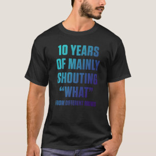 Camiseta 10º aniversário de casamento do marido