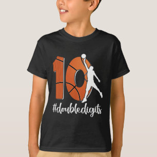 Camiseta 10º Aniversário Dígitos Duplos Dez Basquete Para M