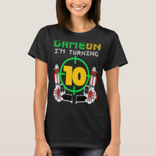 Camiseta 10º Aniversário do Jogo de Aniversário da Etiqueta