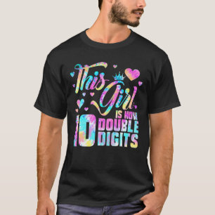 Camiseta 10º Aniversário Esta Rapariga Tem Agora 10 Dígi