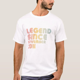 Camiseta 10º aniversário Homens Vintage Legend Desde 20 de