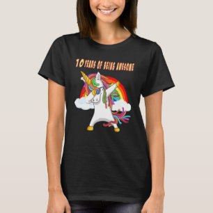 Camiseta 10º Aniversário - Incrível Dabbing Unicorn