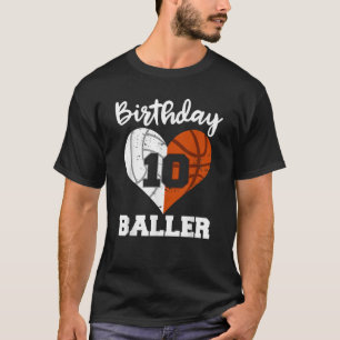 Camiseta 10º Aniversário Jogador Engraçado Voleibol de 10 A