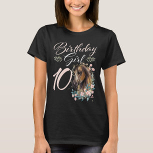 Camiseta 10º aniversário Menina Cavalo de 10 anos